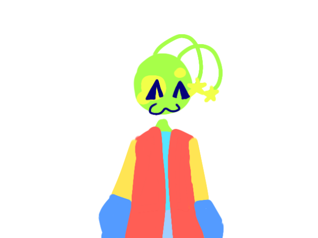 alien opens eyes and appears in the ba-