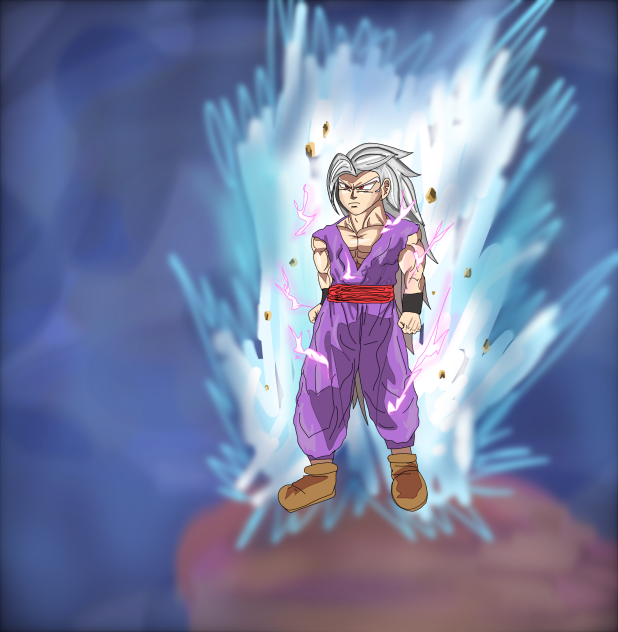 Beast Gohan with his hair down