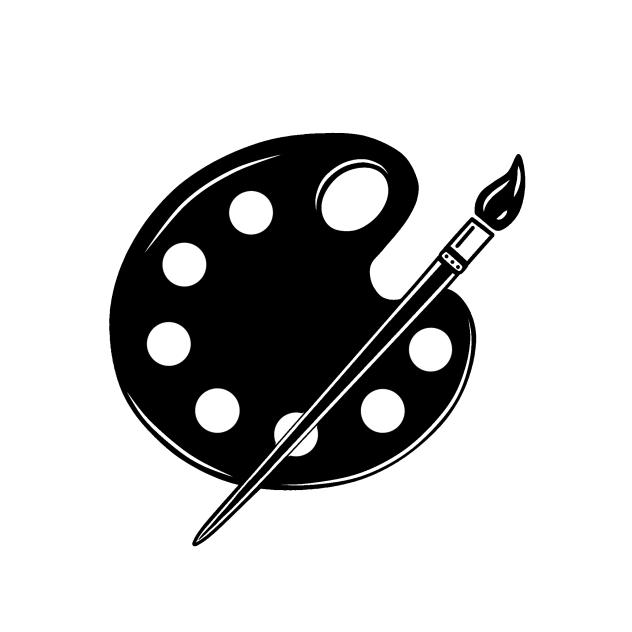 pallet & brush shadow