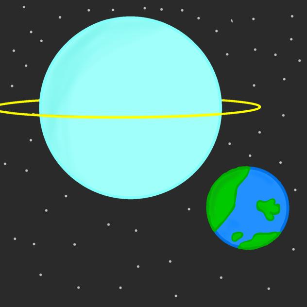 Uranus and Earth