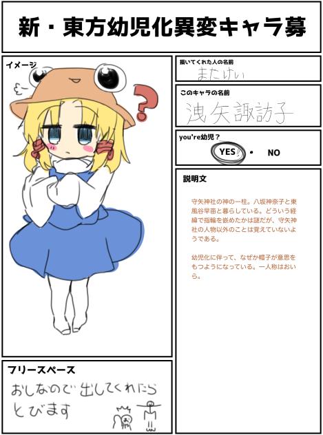 幼児化異変キャラ募