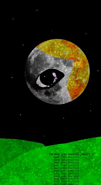 Moon looks beautiful