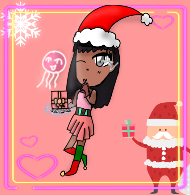 Adam as a Santa Girl