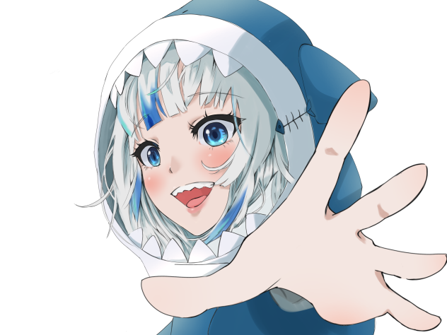 Gawr Gura描いてみたンゴ