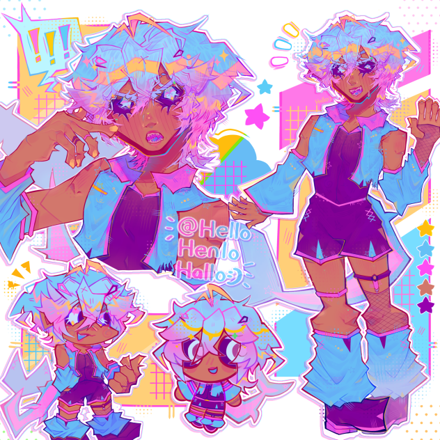 my new oc! 🩷💛🩵
