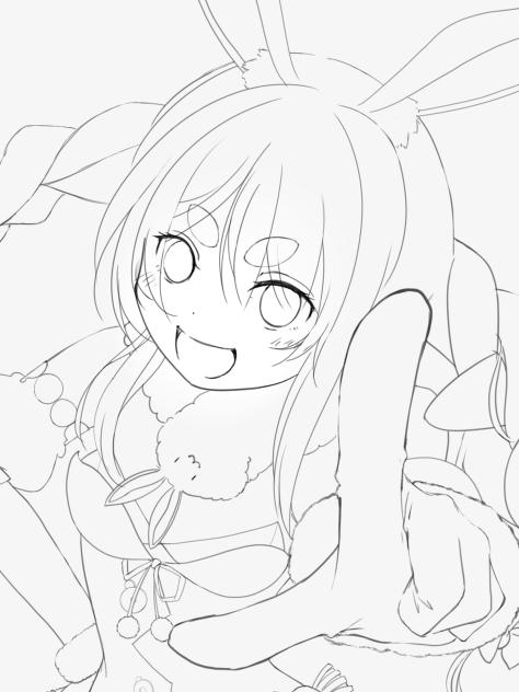 兎田ぺこら 塗り絵