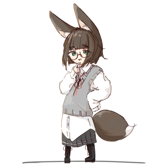 キャラデザ　きつね