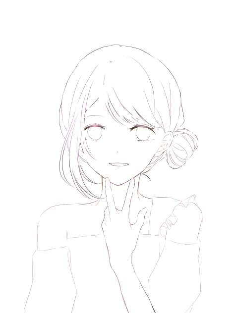 ピンク　線画