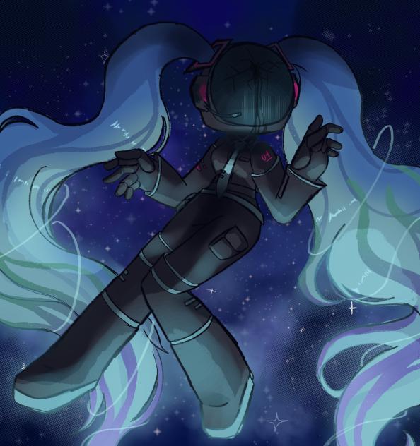 Hatsune miku In Spaceeeeeee