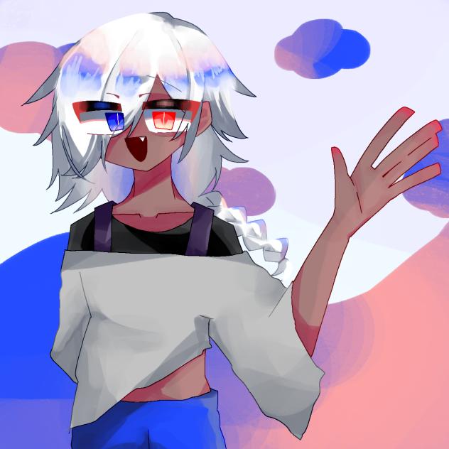 白髪八重歯