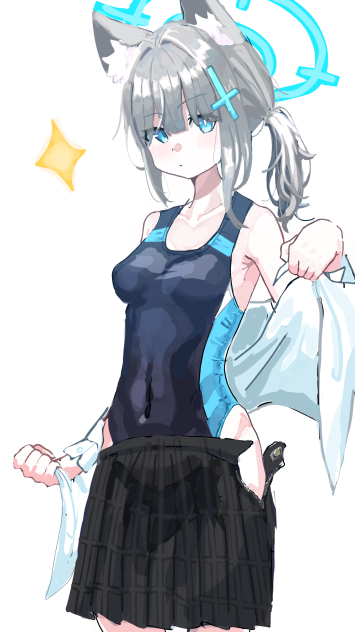 ん、泳ぐ準備は出来てる。