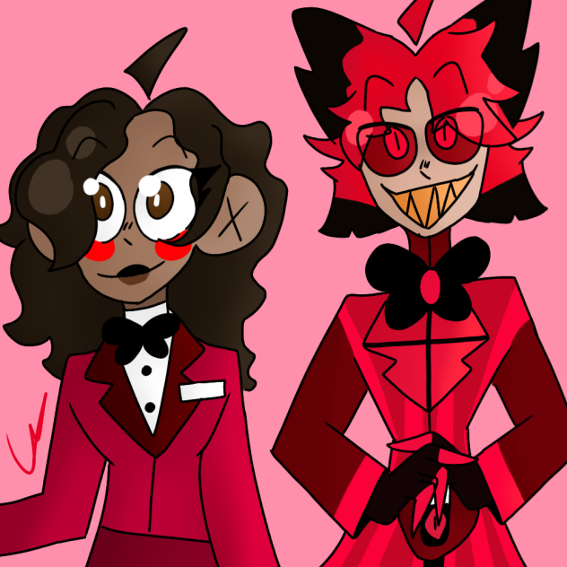 Spooky & Alastor in my style!!