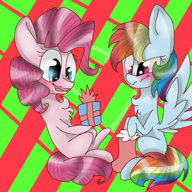 Christmas Pinkie and Rainbow
