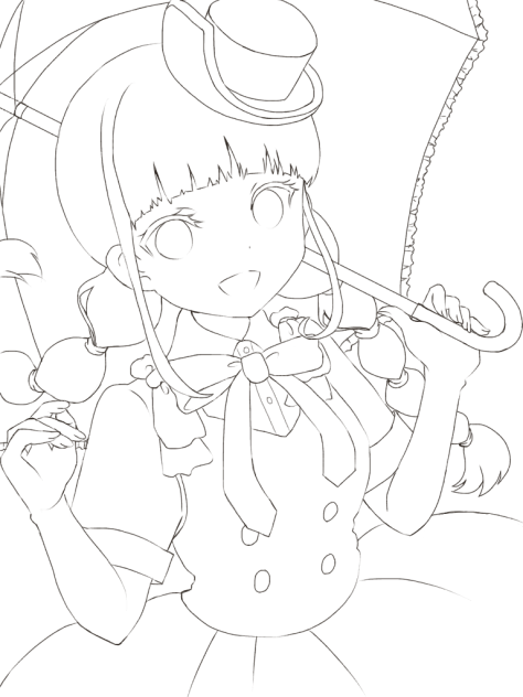 ぬりえ(おんなのこ！)