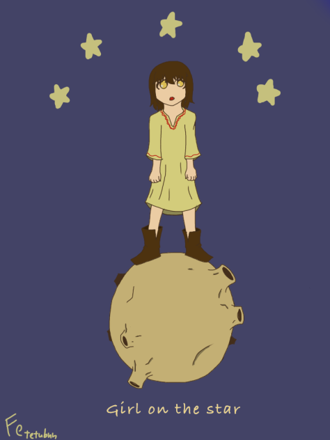 Girl on the star