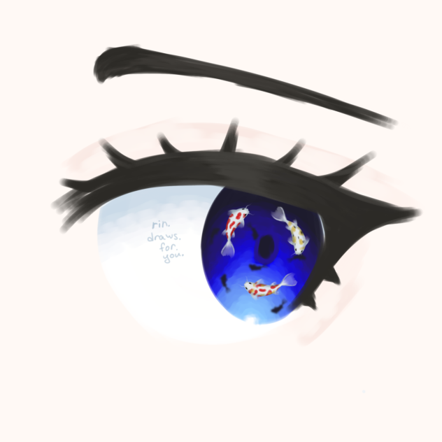 anime eye + koi carps =