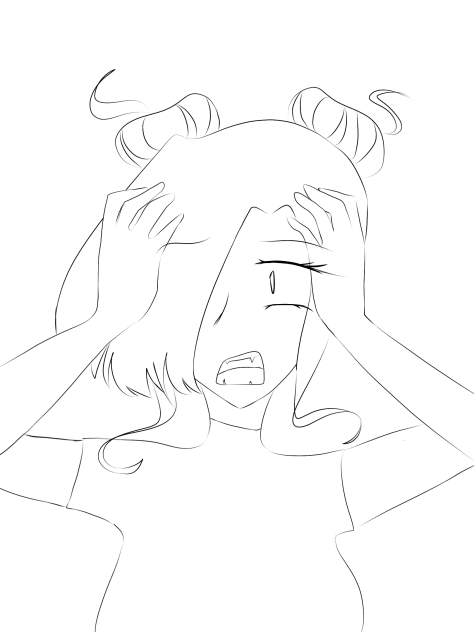Losing it line art