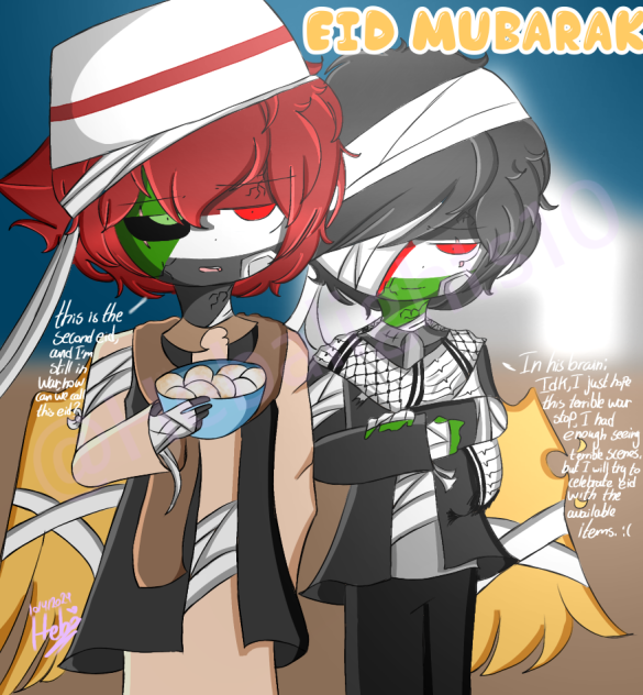 Eid Mubarak Sudan and Palestine