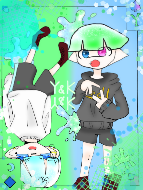 ゆいえ様&ころんちゃんの線画塗らせていただきました‼︎