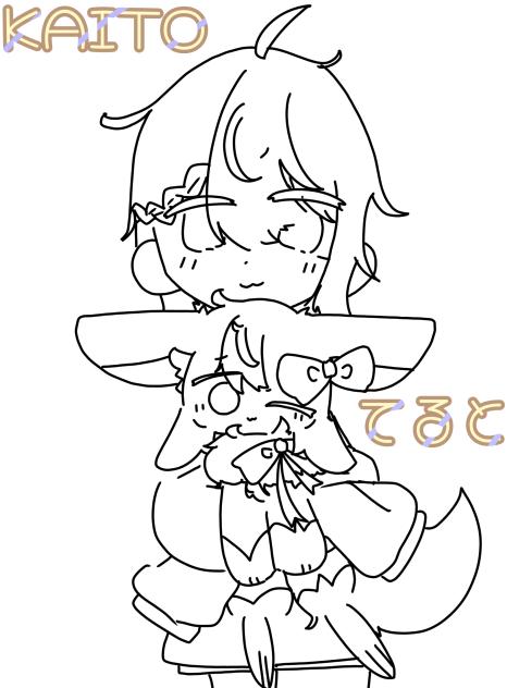 かいちゅんと線画交換！