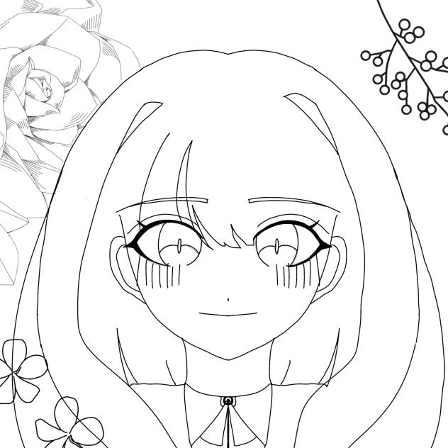 塗り絵　葵