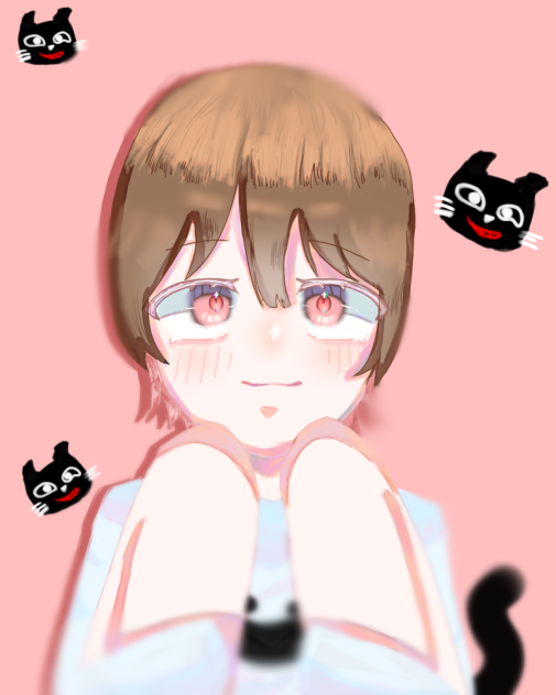 🐈‍⬛❤️の上目遣い