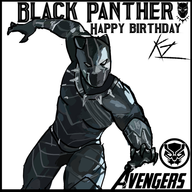 Black panther for my Dads birthday