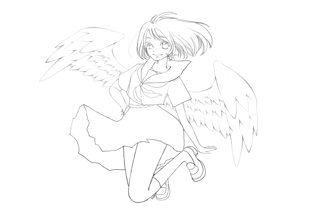 My angel 線画