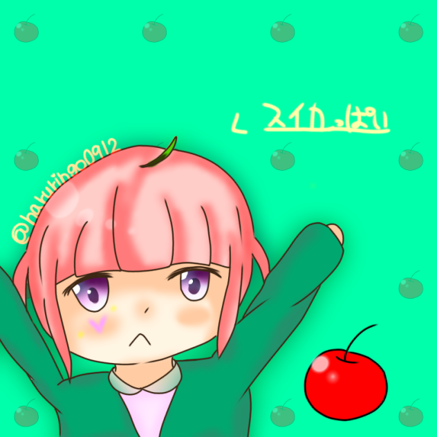 描かせていただきました 林檎