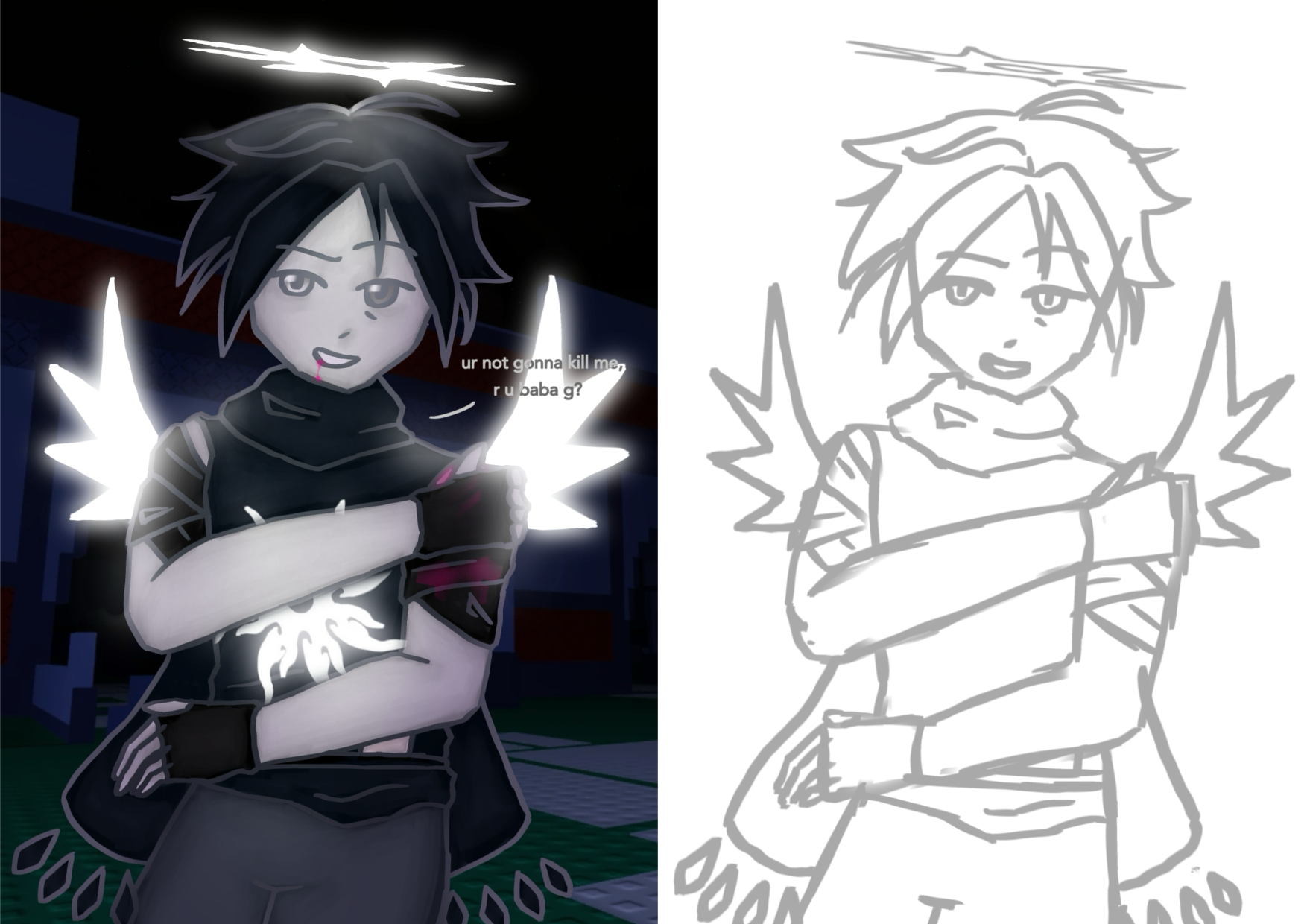 freaky two time results vs sketch 😋 - ibisPaint