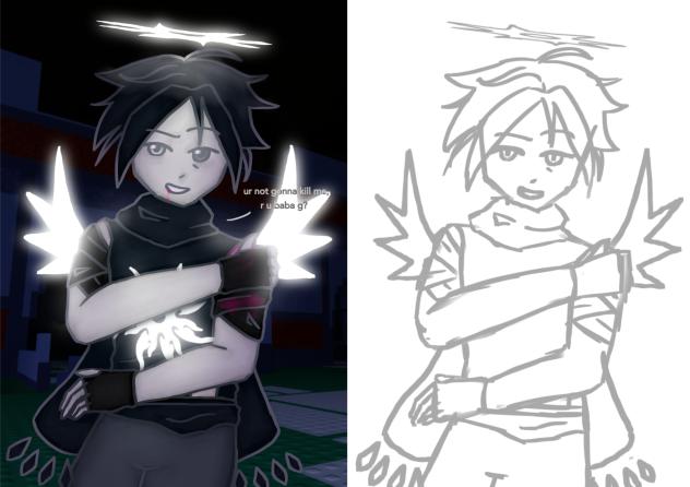 freaky two time results vs sketch 😋 - ibisPaint