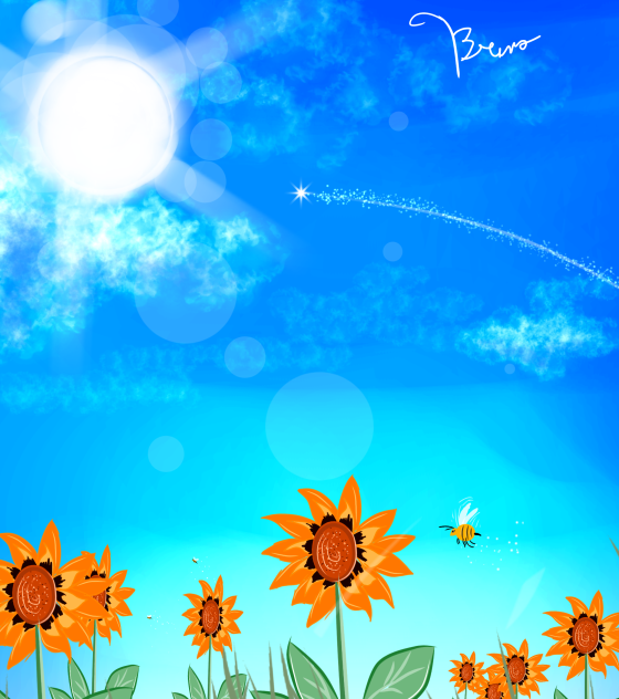 background of my sunflower drawing