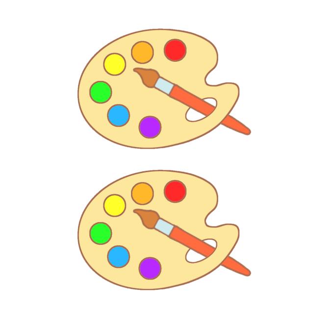 Palette and brush stickers