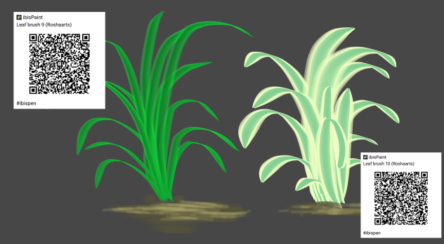 Leaf brushes (roshaarts) #ibispaintx