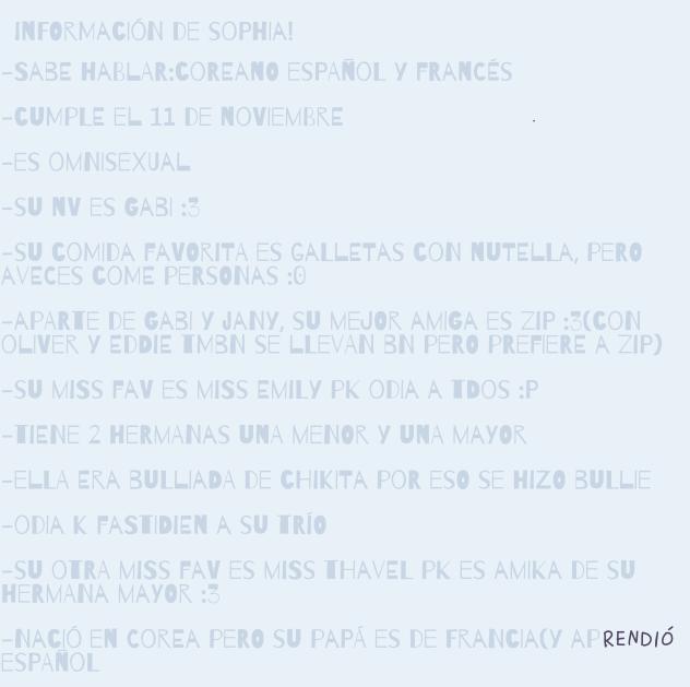 información de sophia!