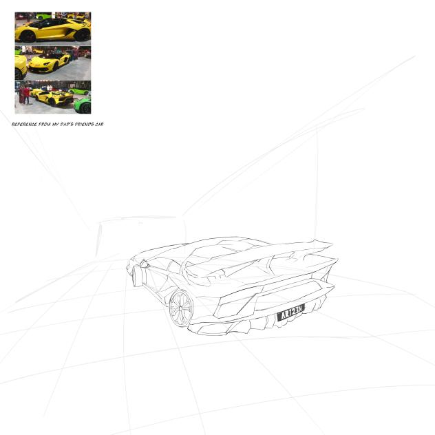 first time drawing car