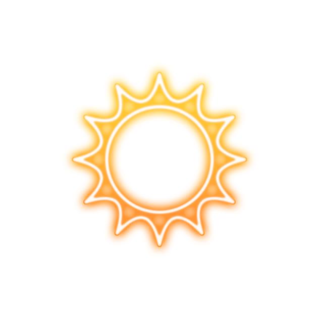Sun neon icon