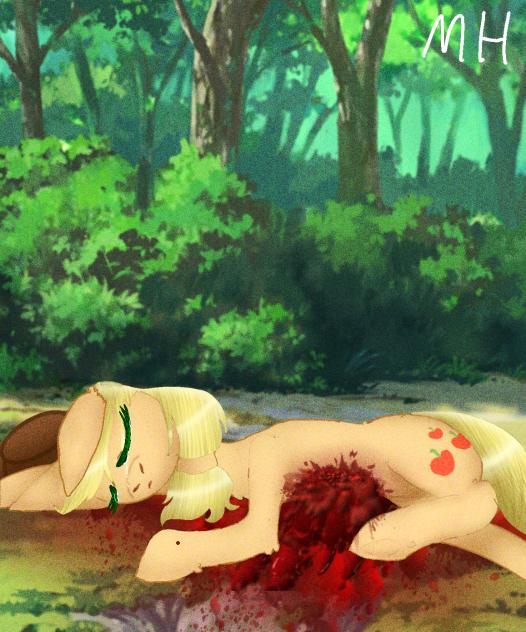 Applejacks bite wound MLP