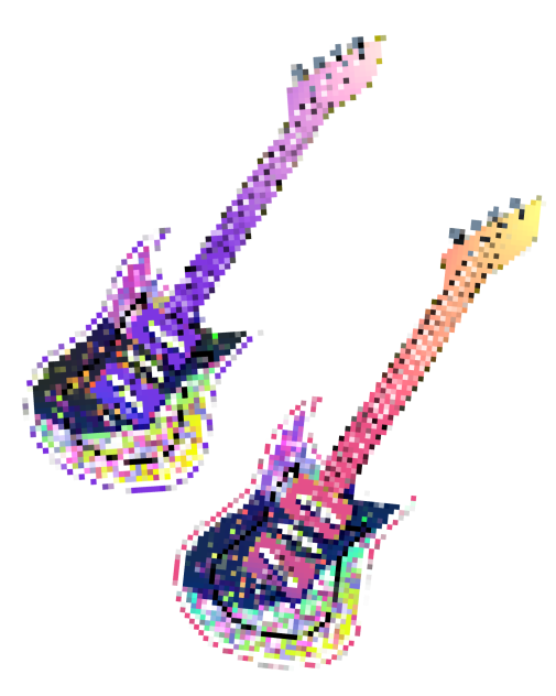 Rainbow Guitar Pixel