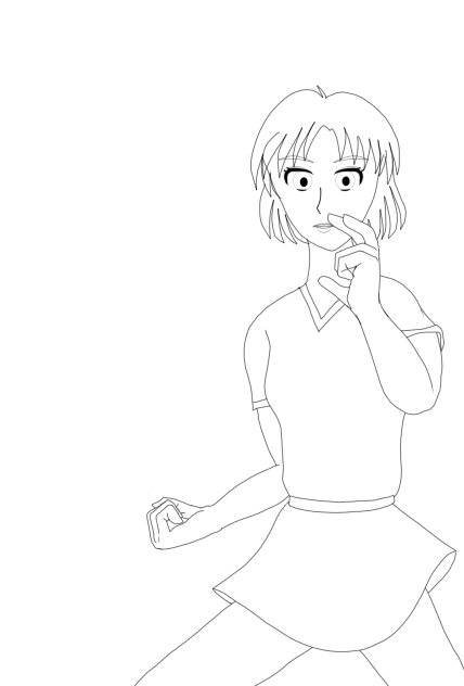 格闘娘 線画 皆様塗ってね