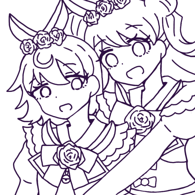 黒川すずHPB✨ 線画