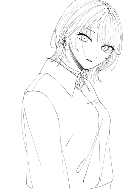 灰青　線画