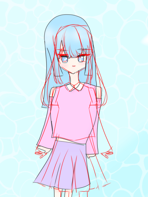 きしょい絵を赤ペンしたで