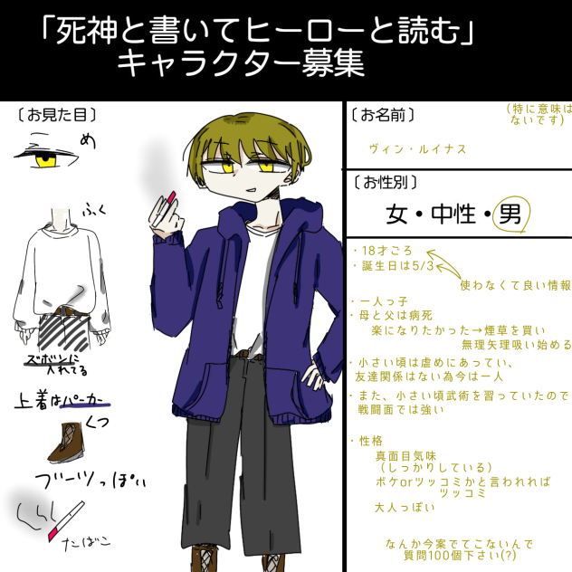 キャラ募