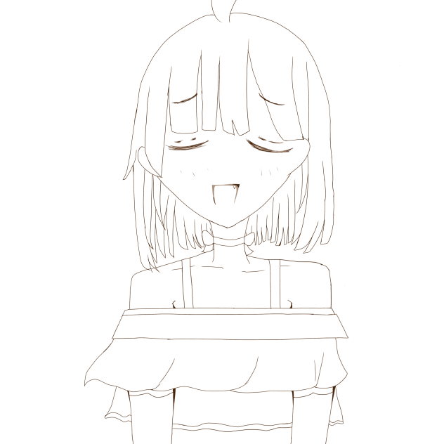 💙💧❤️の線画②