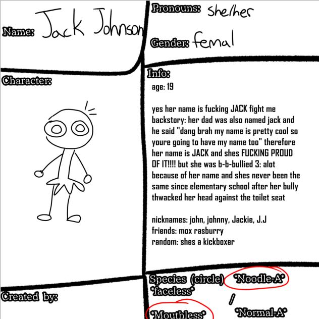 TALK SHOW character sheet