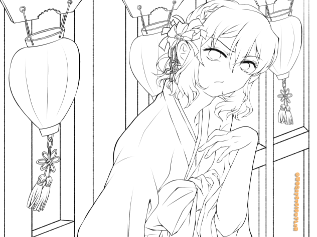 嘴平伊之助 線画