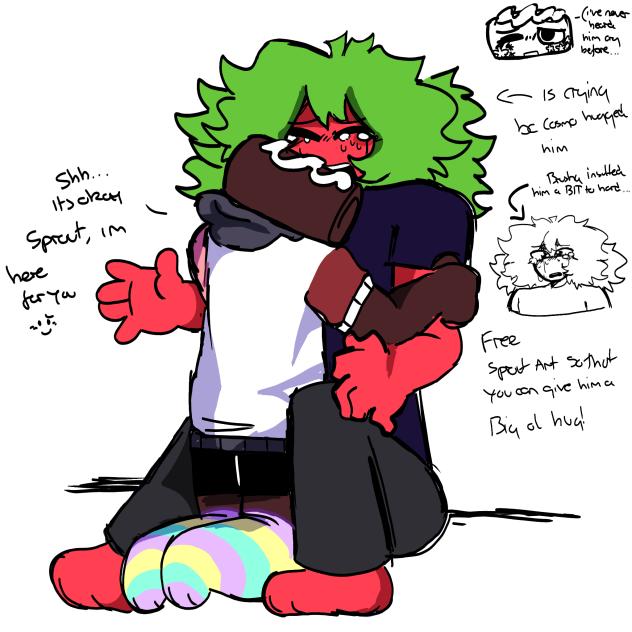 Basically sprout crying and cosmo hugs h