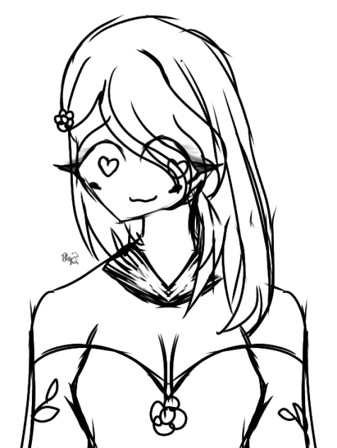 A Girl in Love 💕 Sketch