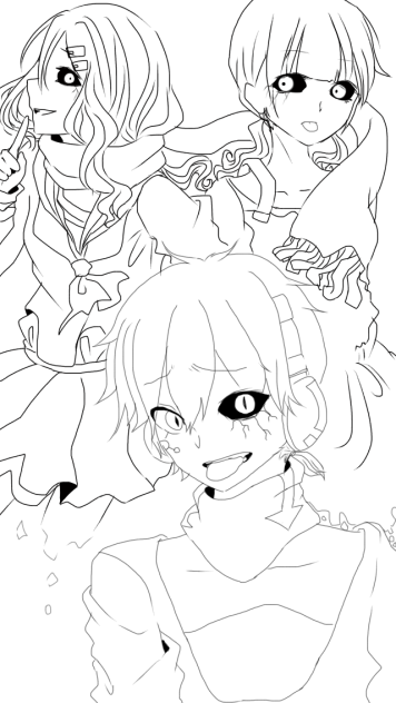 線画 カゲプロ喰種